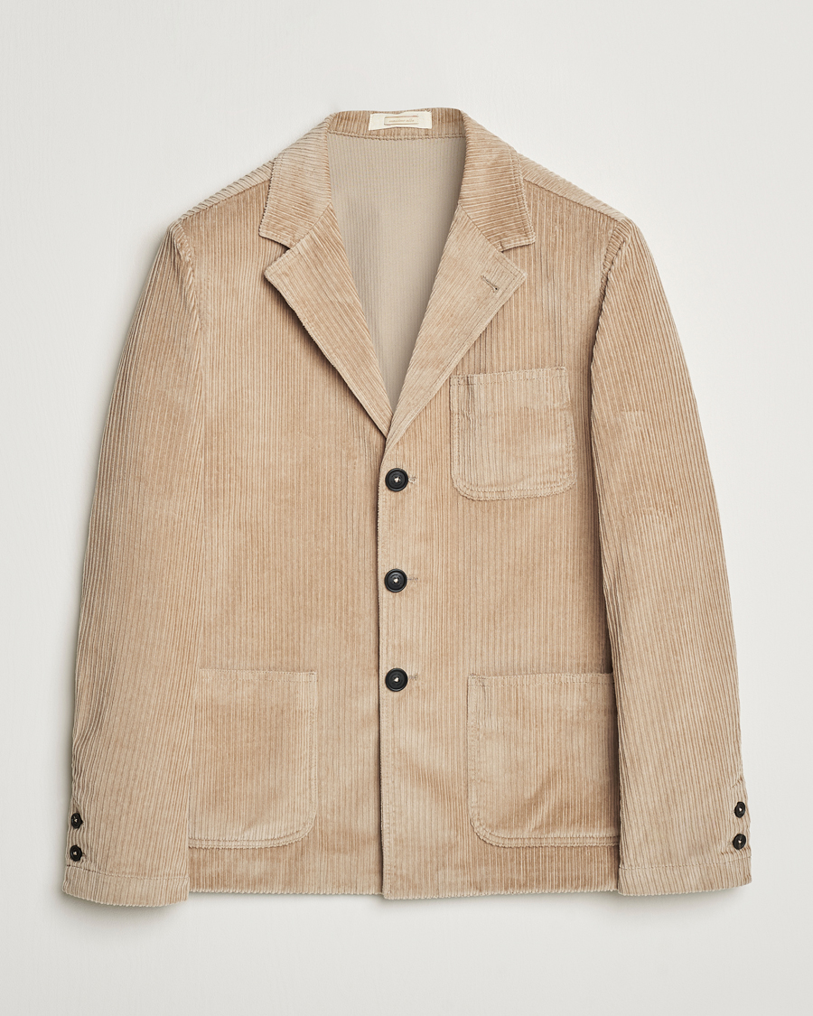Men | Coats & Jackets | Massimo Alba | Baglietto Wale Corduroy Jacket Beige