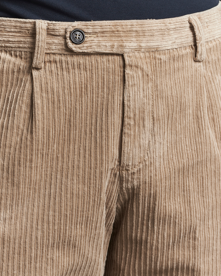Men | Trousers | Massimo Alba | Ionio Wale Corduroy Trousers Beige