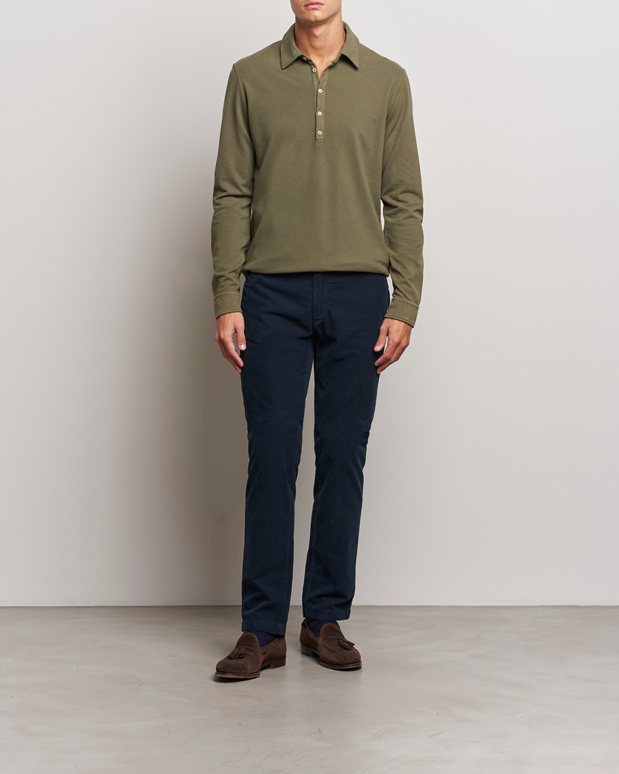 Men | Trousers | Massimo Alba | Baby Corduroy Trousers Navy