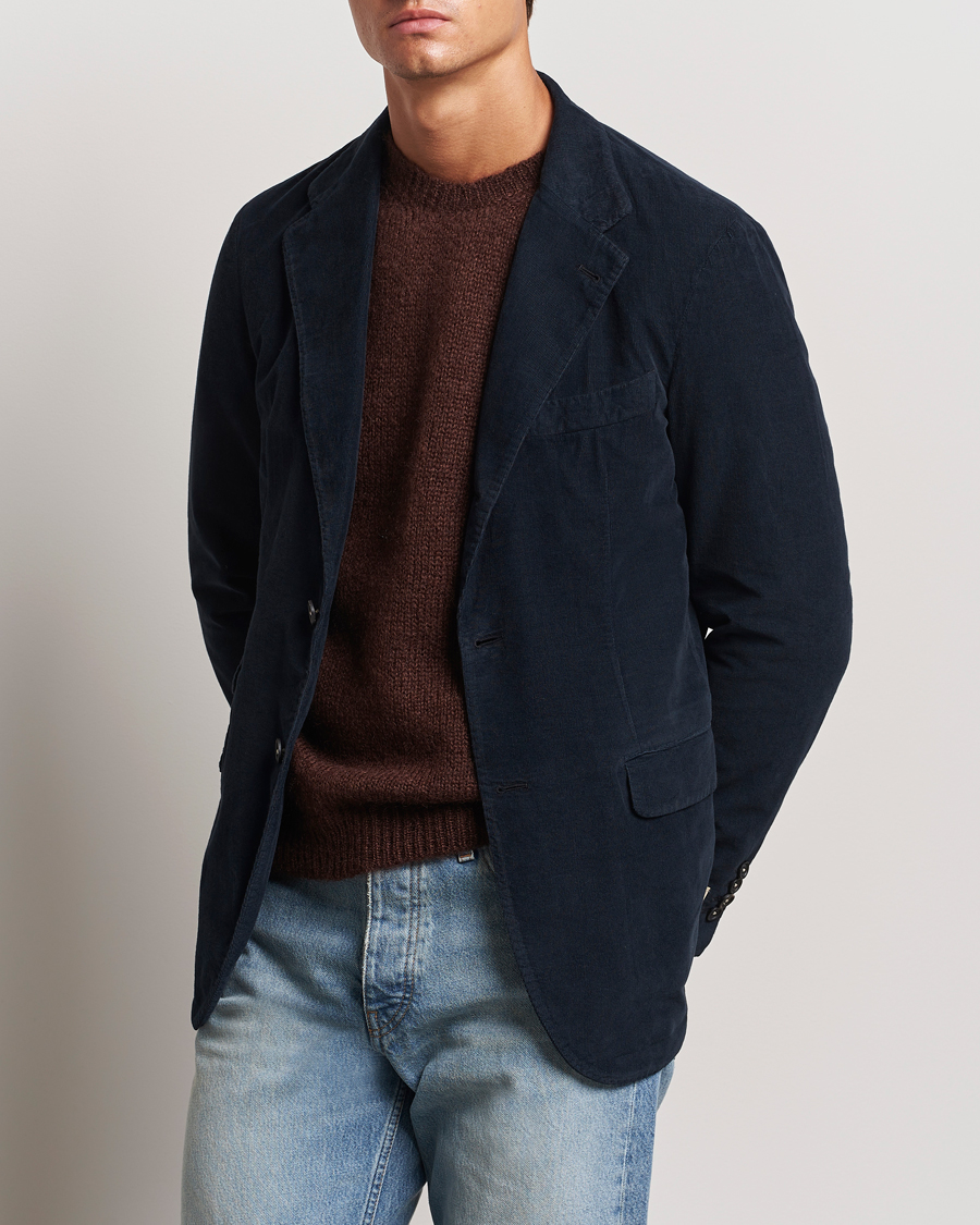 Men | Blazers | Massimo Alba | Baby Corduroy Blazer Navy