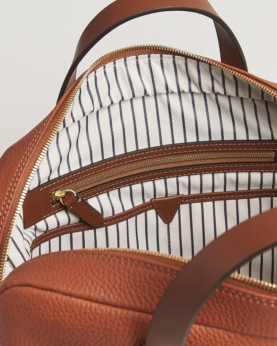 Men | Bags | Mismo | Aspire Pebbled Leather Briefcase Tabac