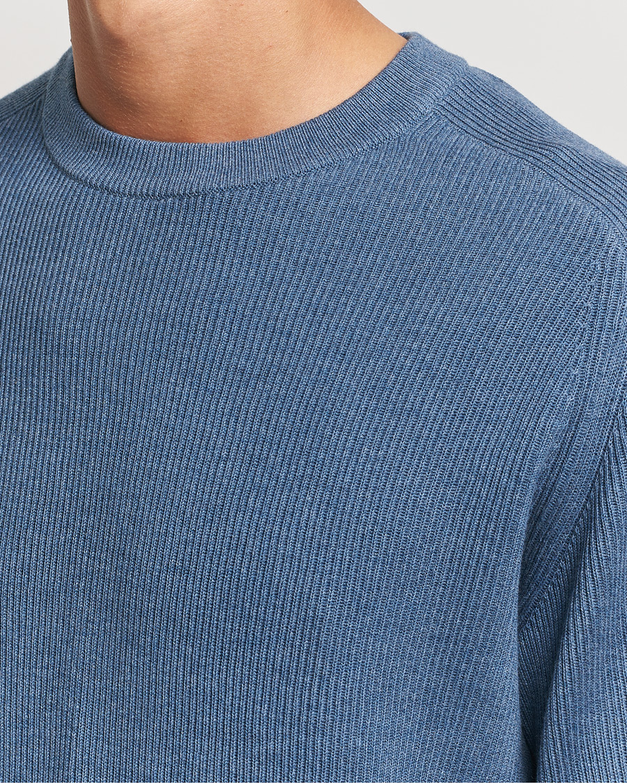 Men | Sweaters & Knitwear | NN07 | Kevin Cotton Knitted Sweater Bering Blue