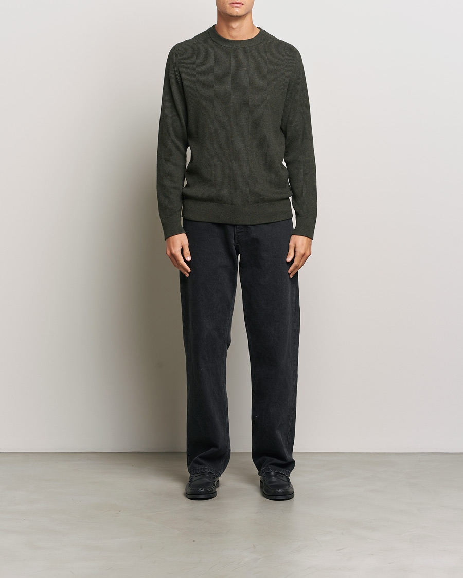 Men | Sweaters & Knitwear | NN07 | Kevin Cotton Knitted Sweater Dark Army