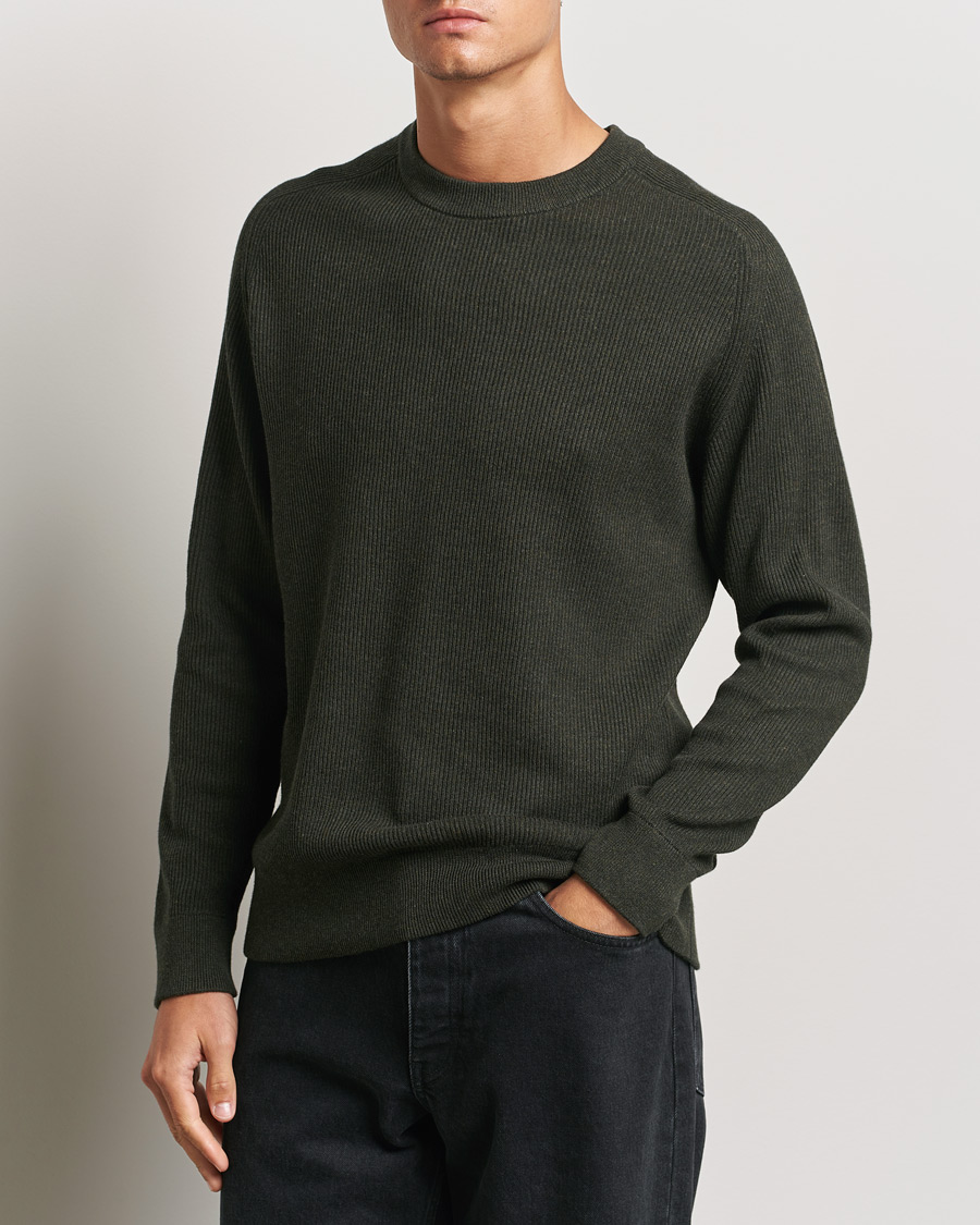 Men | Sweaters & Knitwear | NN07 | Kevin Cotton Knitted Sweater Dark Army