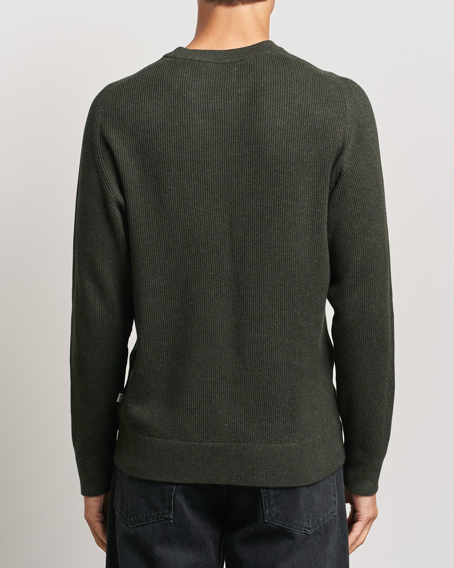 Men | Sweaters & Knitwear | NN07 | Kevin Cotton Knitted Sweater Dark Army