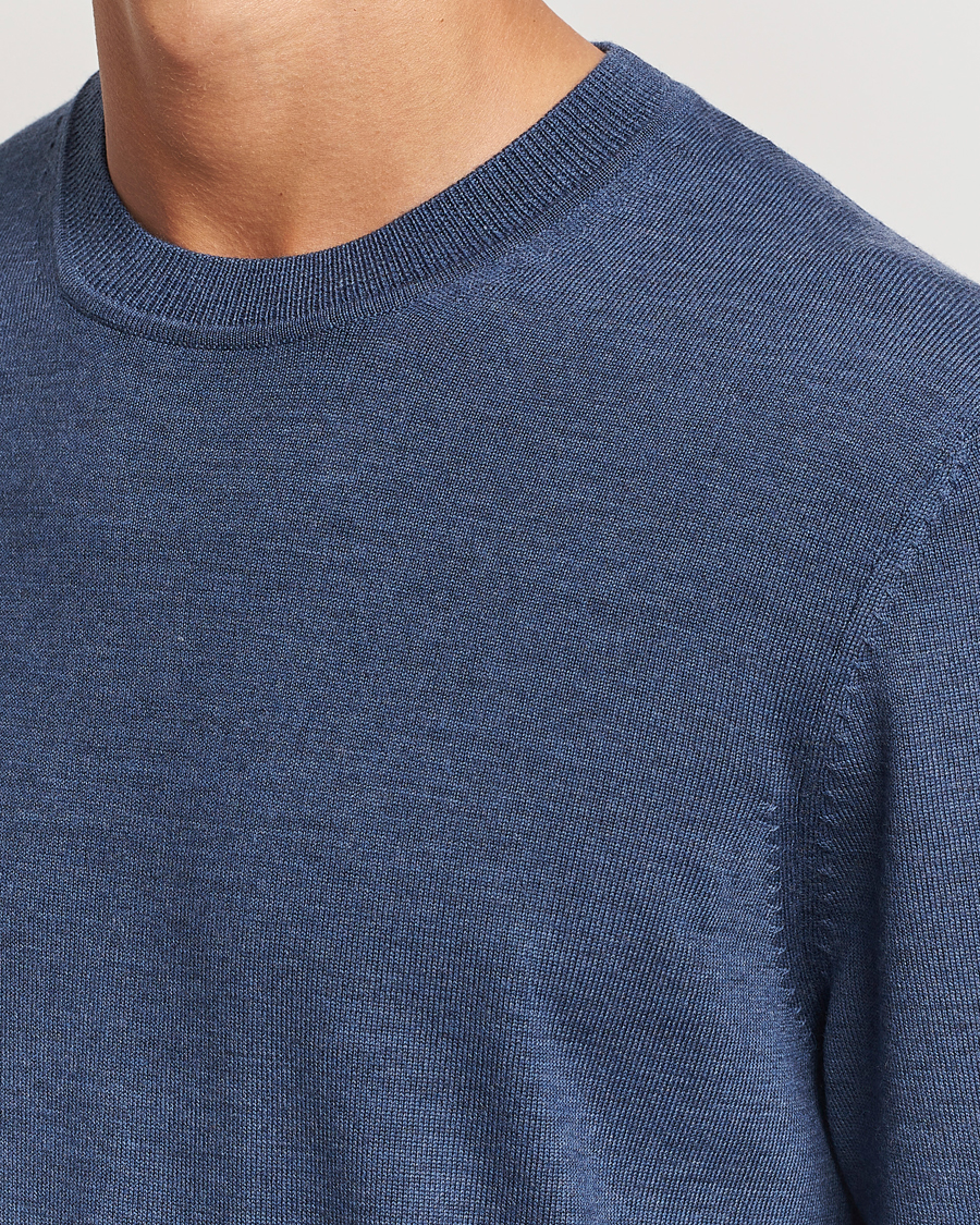 Men | Sweaters & Knitwear | NN07 | Ted Merino Crew Neck Pullover Bearing Sea