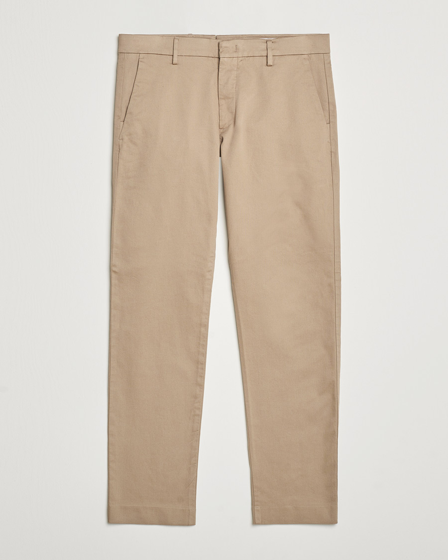 Men | Trousers | NN07 | Theo Regular Fit Stretch Chinos Timber Wolf