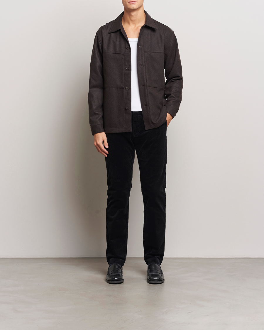 Men | Trousers | NN07 | Theo Regular Fit Corduroy Chinos Black
