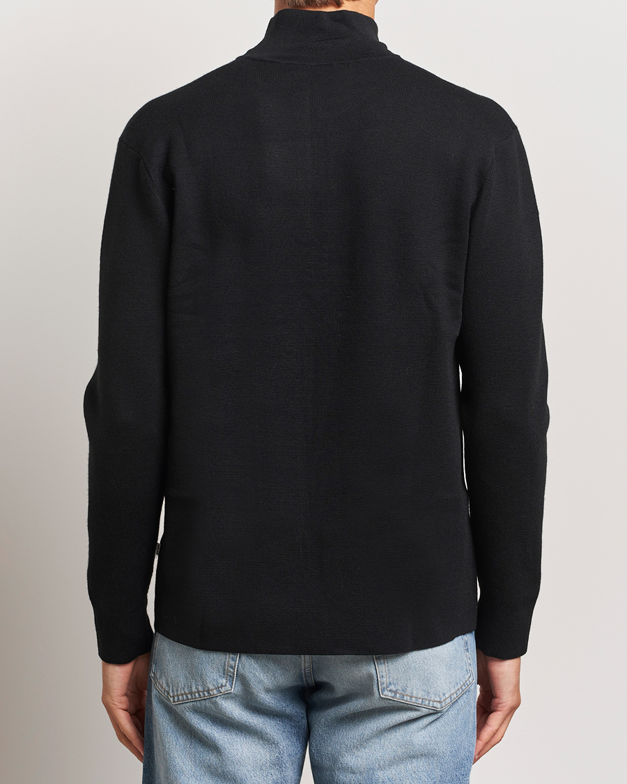 Men | Sweaters & Knitwear | NN07 | Harald Cotton/Modal Half Zip Black