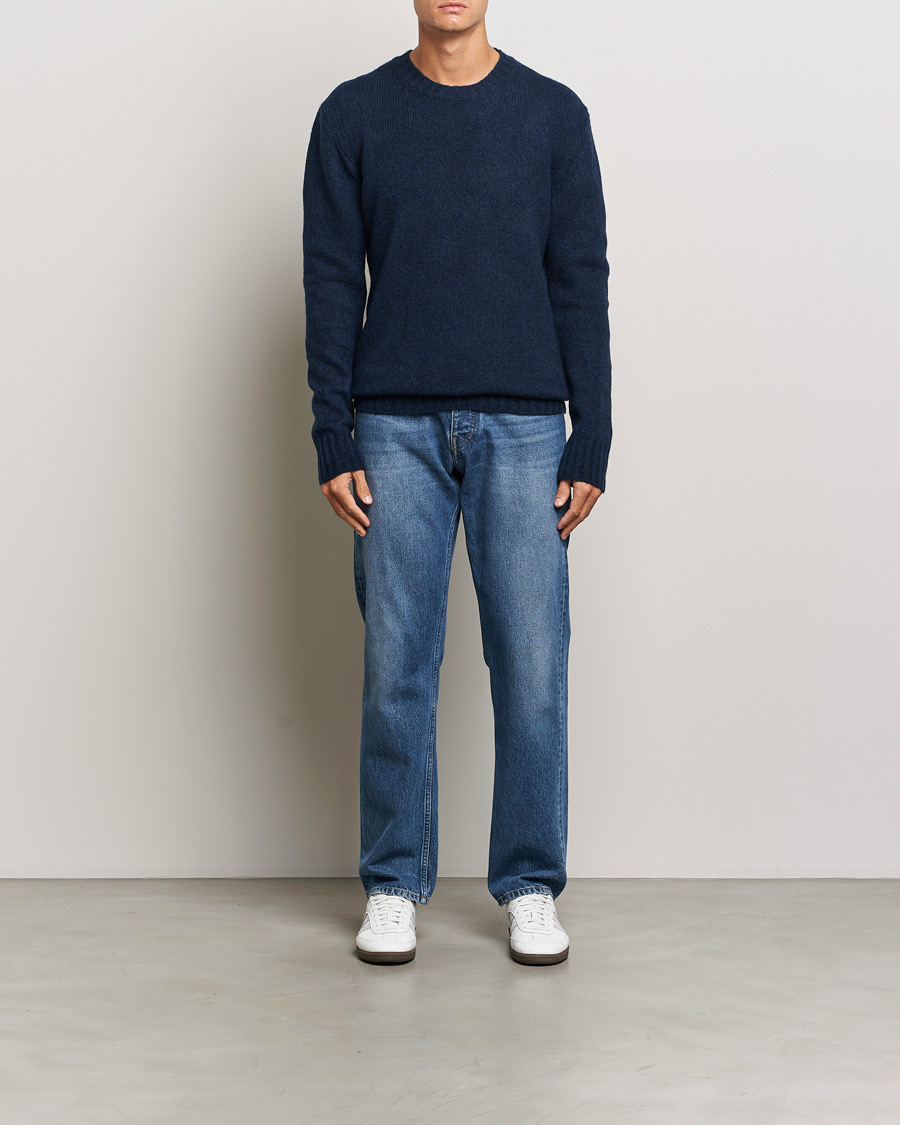 Men | Sweaters & Knitwear | NN07 | Lee Wool Knitted Sweater Navy Blue