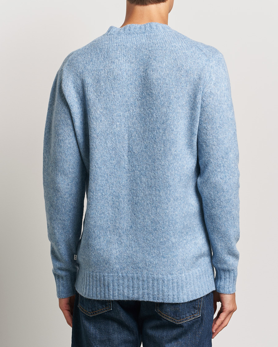 Men | Sweaters & Knitwear | NN07 | Lee Brushed Wool Crew Neck Tink Blue