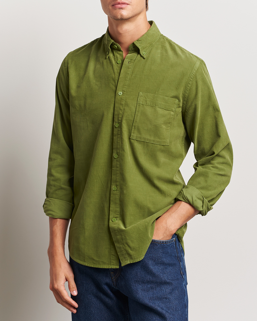 Men | Shirts | NN07 | Arne Baby Cord Shirt Cedar Green