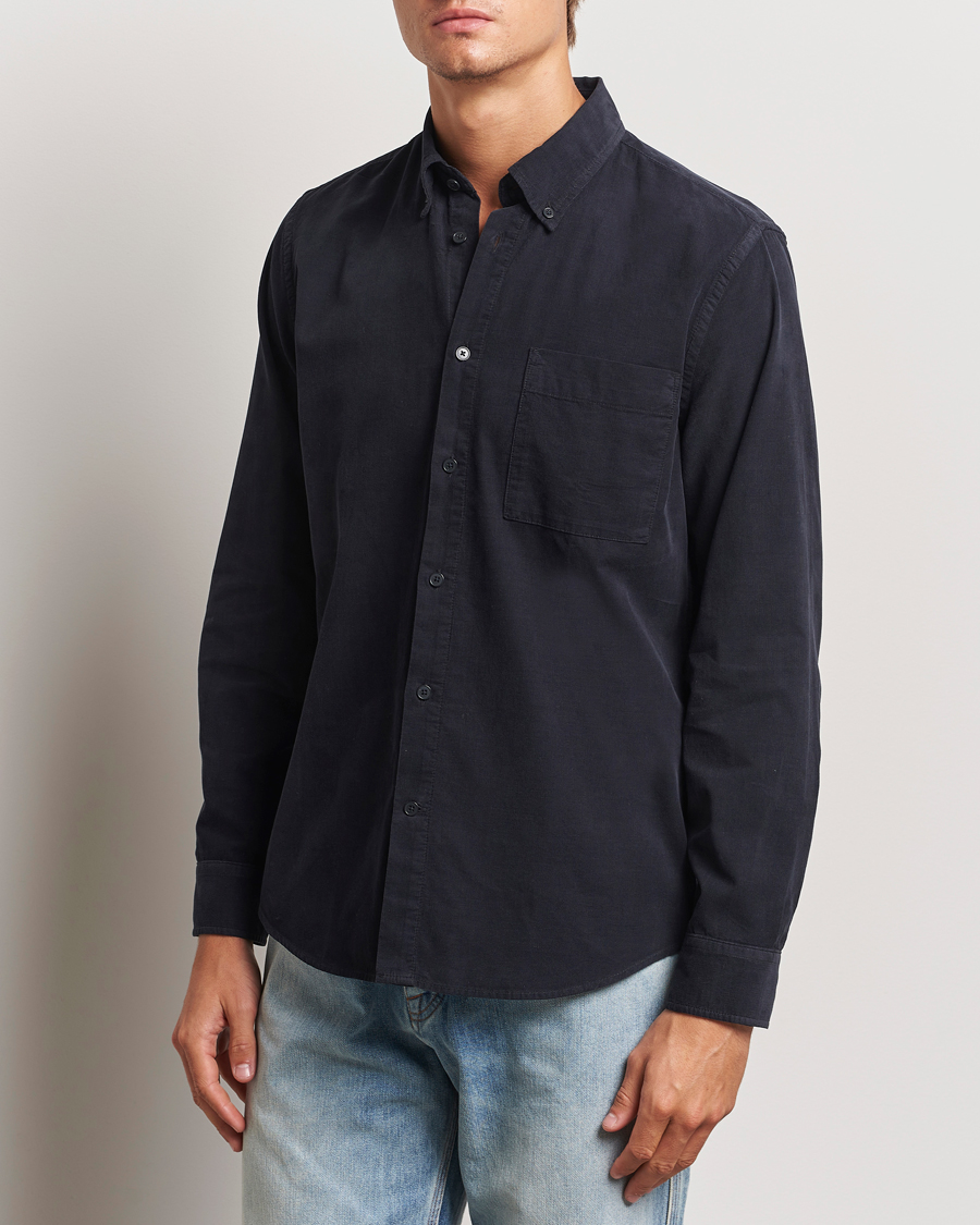 Men | Shirts | NN07 | Arne Baby Cord Shirt Black