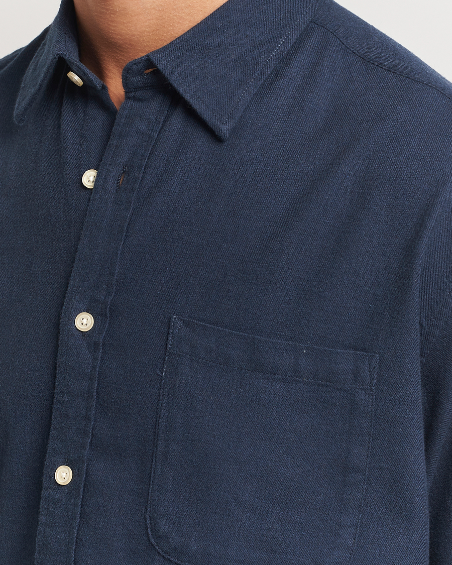 Men | Shirts | NN07 | Deon Flannel Checked Shirt Navy Blue