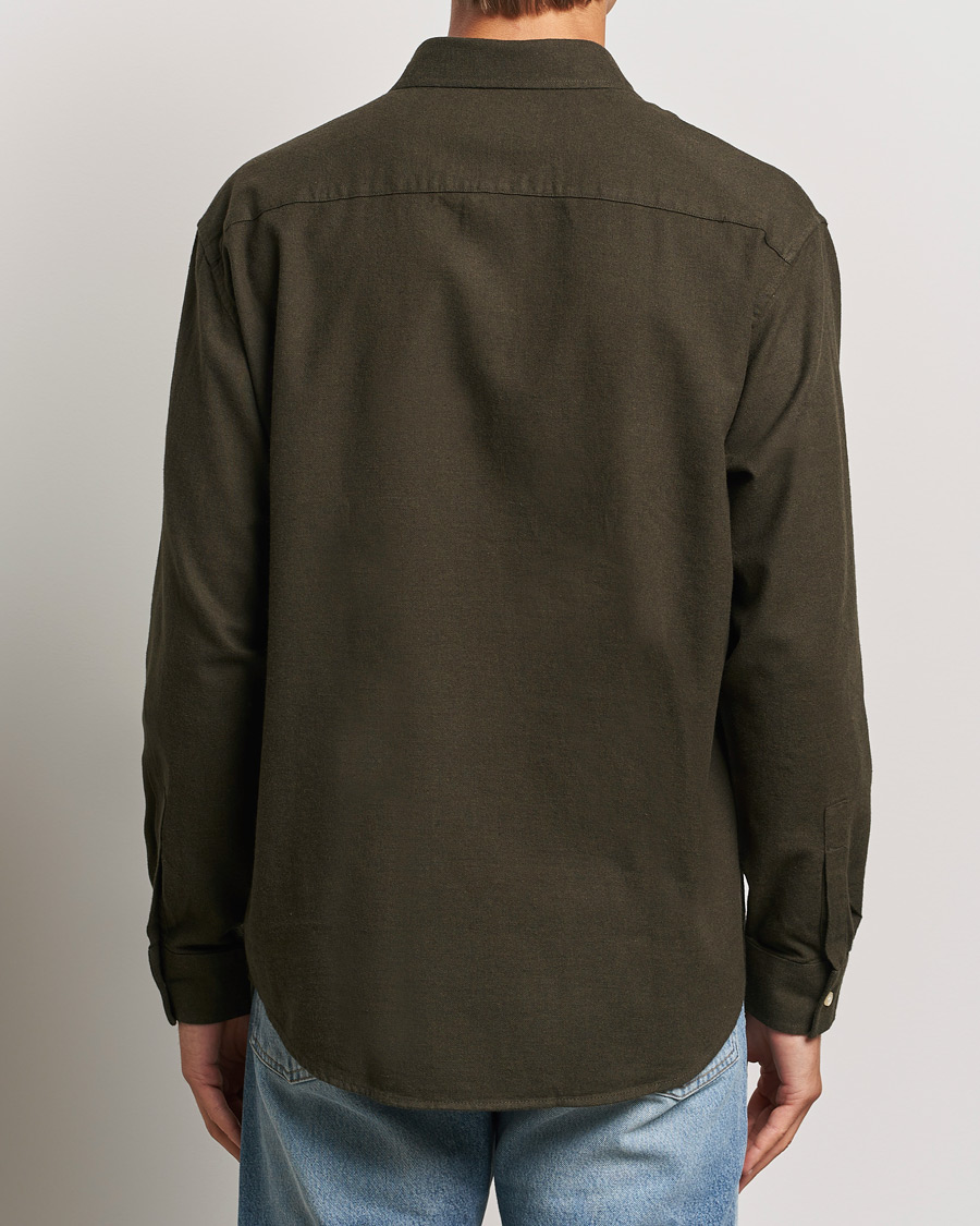Men | Shirts | NN07 | Deon Flannel Checked Shirt Dark Army