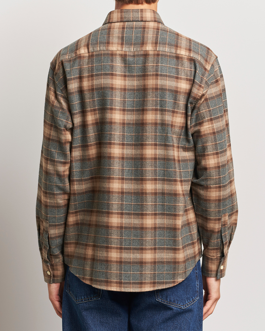 Men | Shirts | NN07 | Deon Flannel Checked Shirt Rust Red