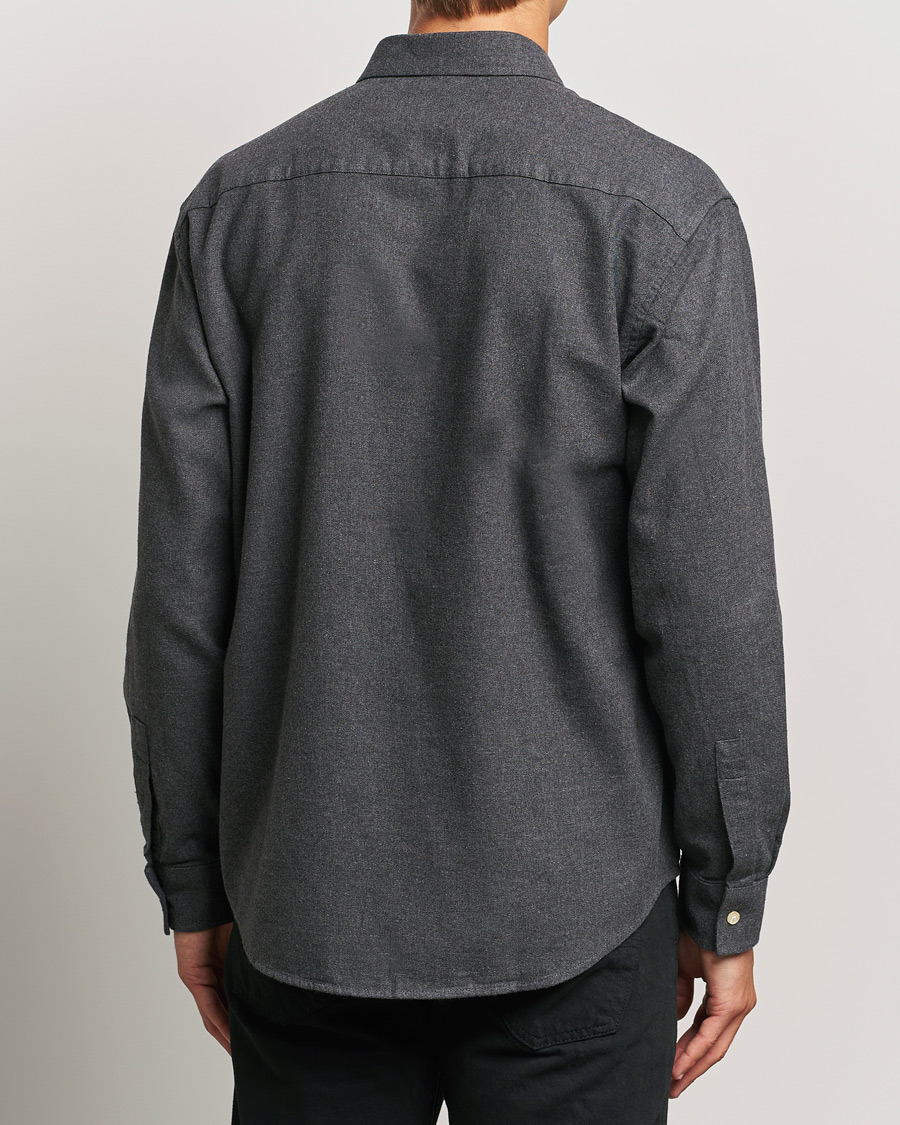 Men | Shirts | NN07 | Deon Flannel Shirt Dark Grey Melange
