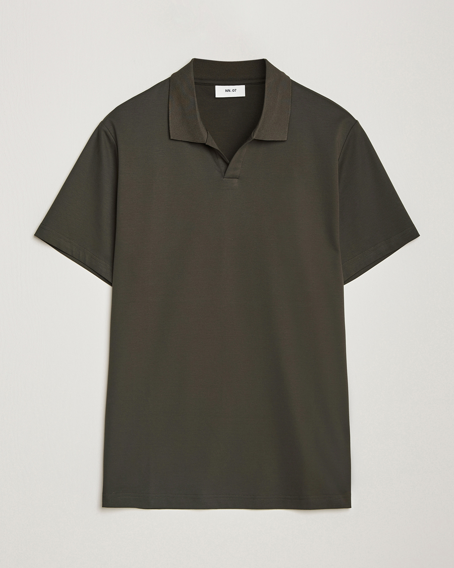 Men | Polo Shirts | NN07 | Paul Mercerized Polo Dark Army