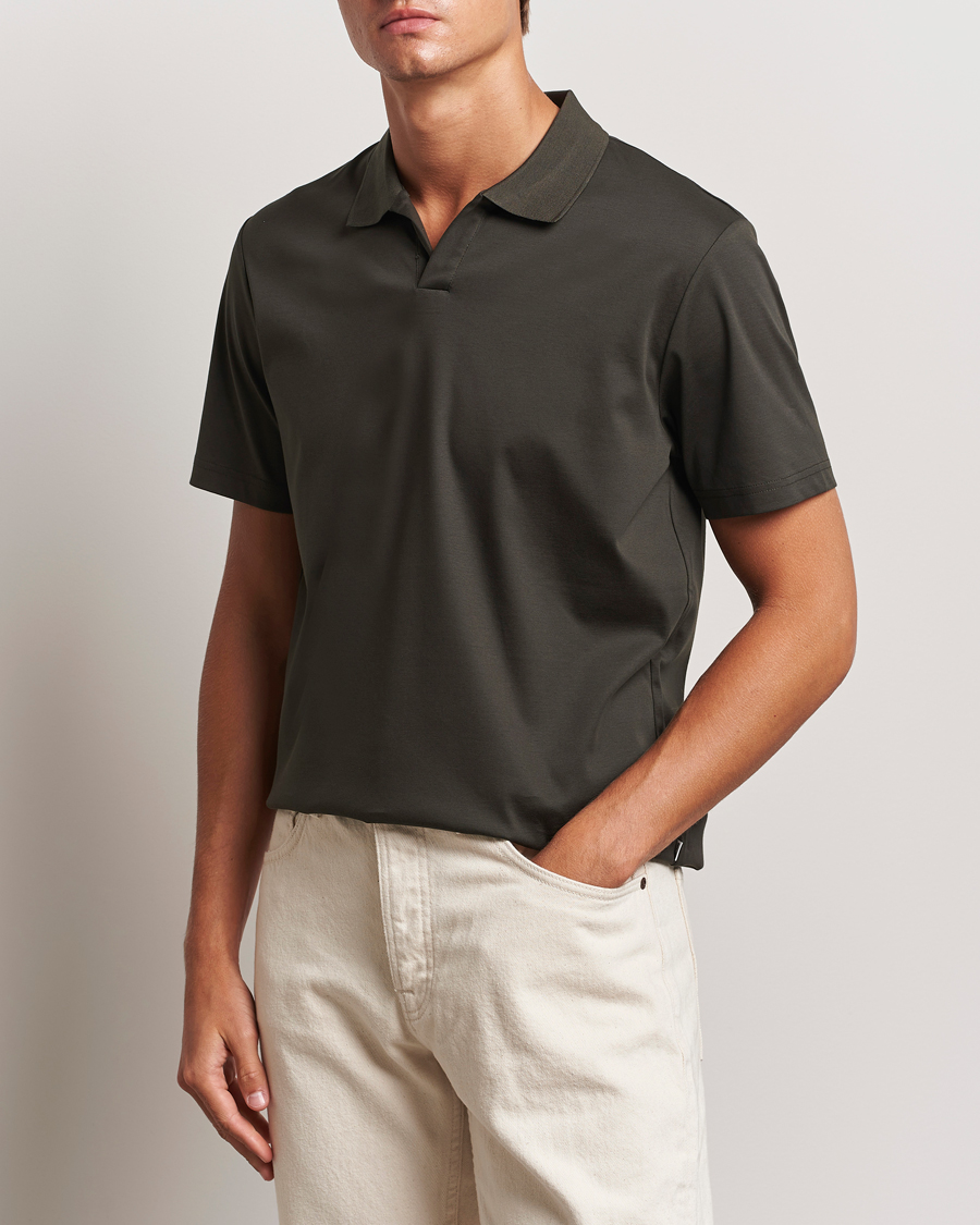 Men | Polo Shirts | NN07 | Paul Mercerized Polo Dark Army