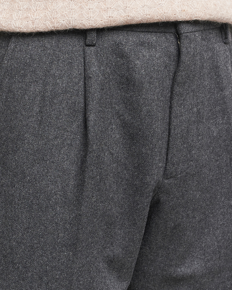 Men | Trousers | NN07 | Bill Wool Pleated Trousers Grey Melange