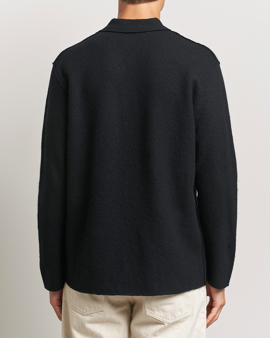 Men | Sweaters & Knitwear | NN07 | Jonas Boiled Wool Cardigan Black