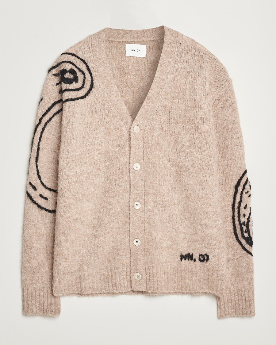 Men | Sweaters & Knitwear | NN07 | Kyle Alpaca Wool Cardigan Greige