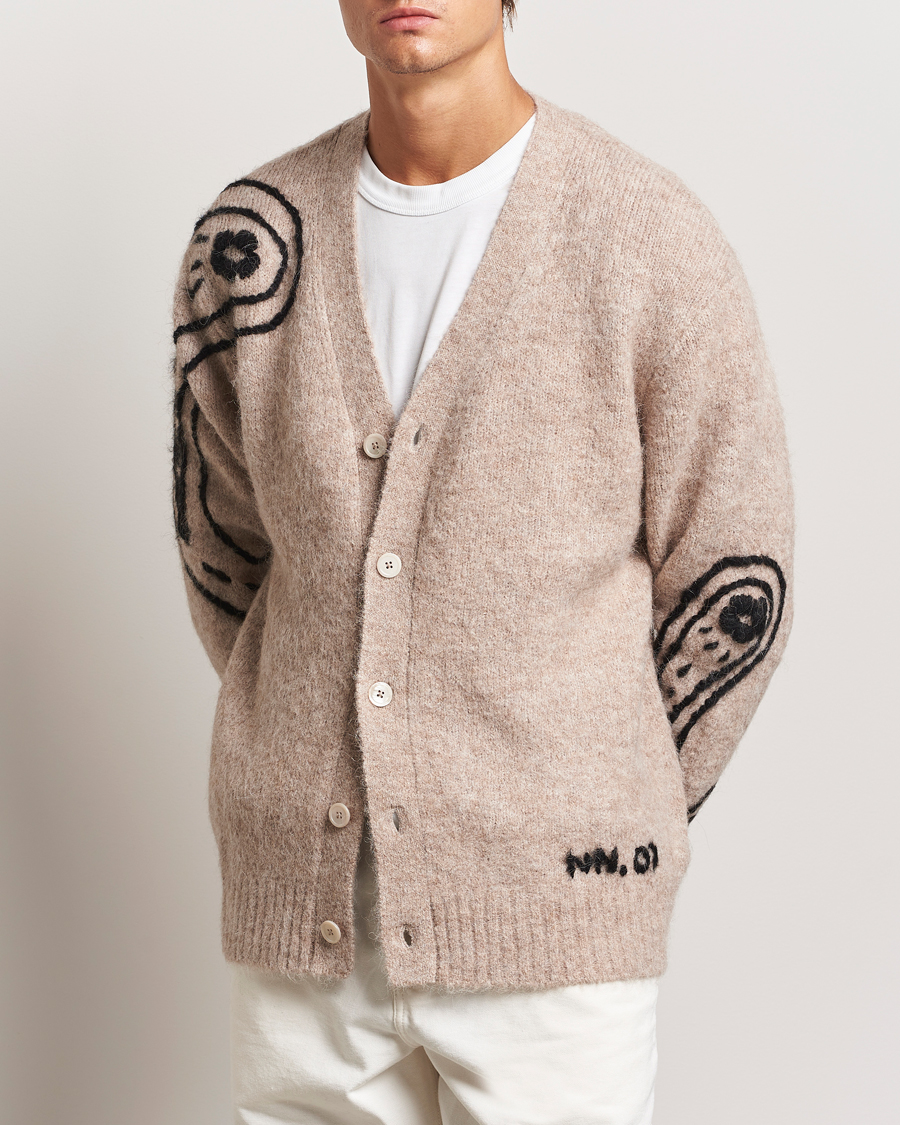 Men | Sweaters & Knitwear | NN07 | Kyle Alpaca Wool Cardigan Greige