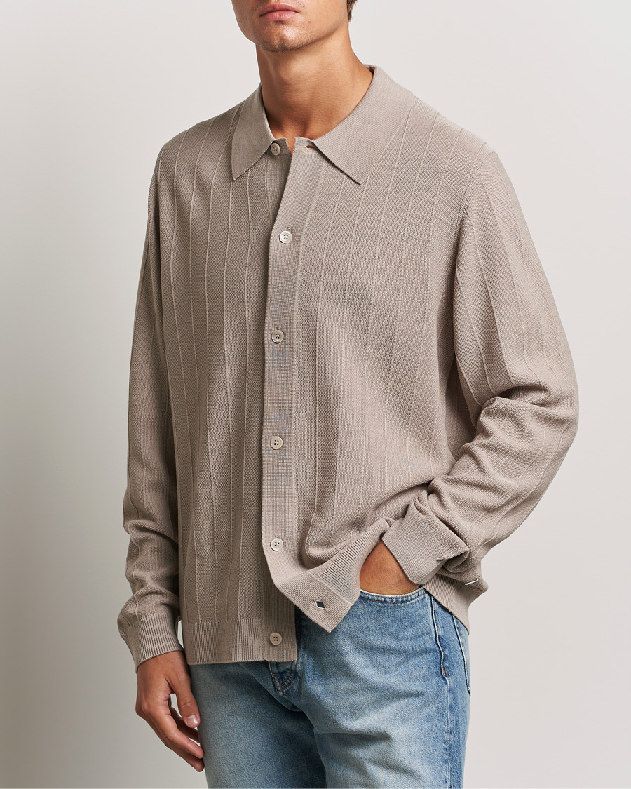 Men | Sweaters & Knitwear | NN07 | Thor Knitted Cardigan Greige