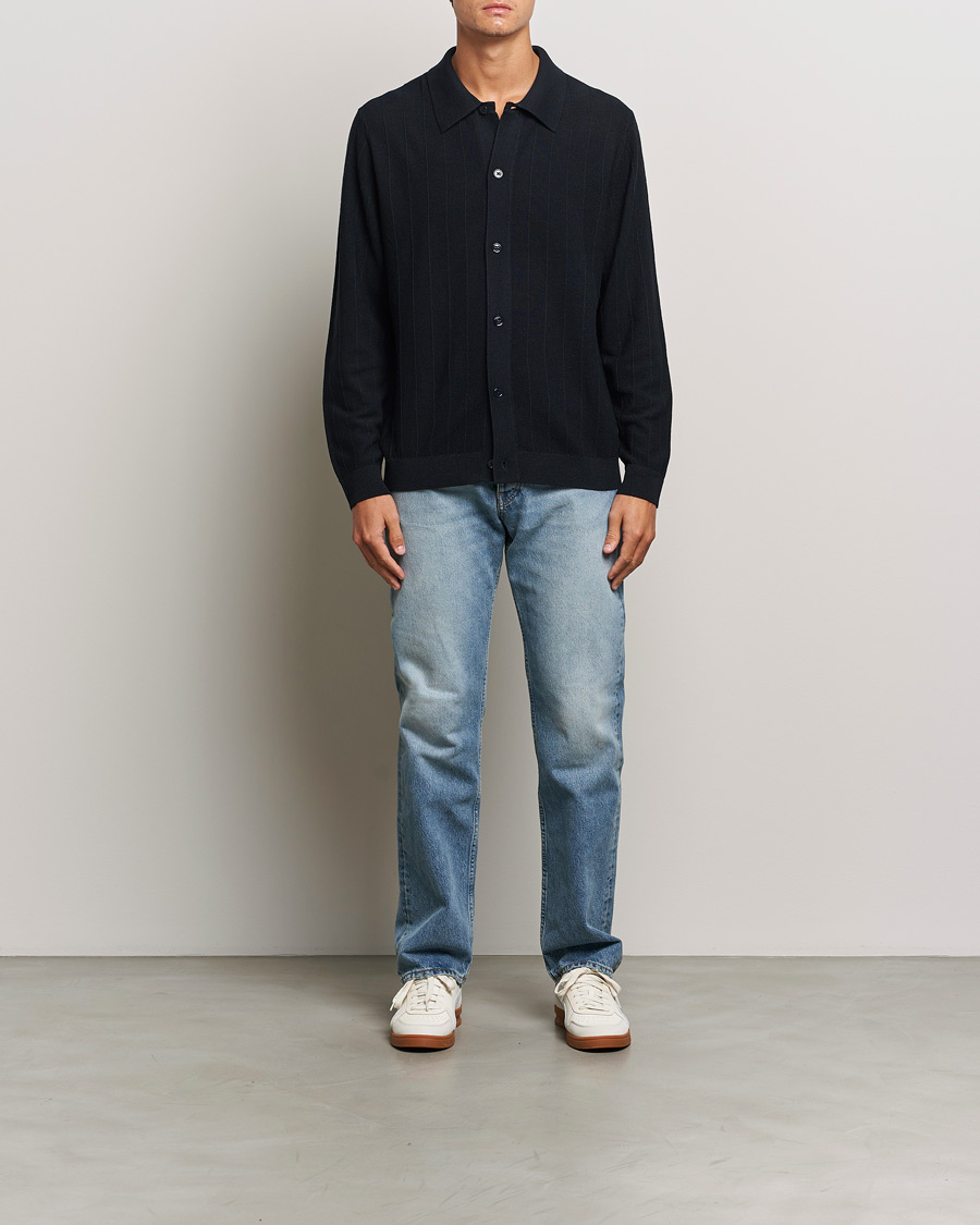 Men | Sweaters & Knitwear | NN07 | Thor Knitted Cardigan Navy Blue