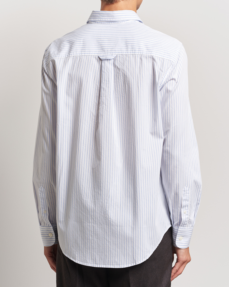 Men | Shirts | NN07 | Colby Poplin Striped Shirt White/Blue