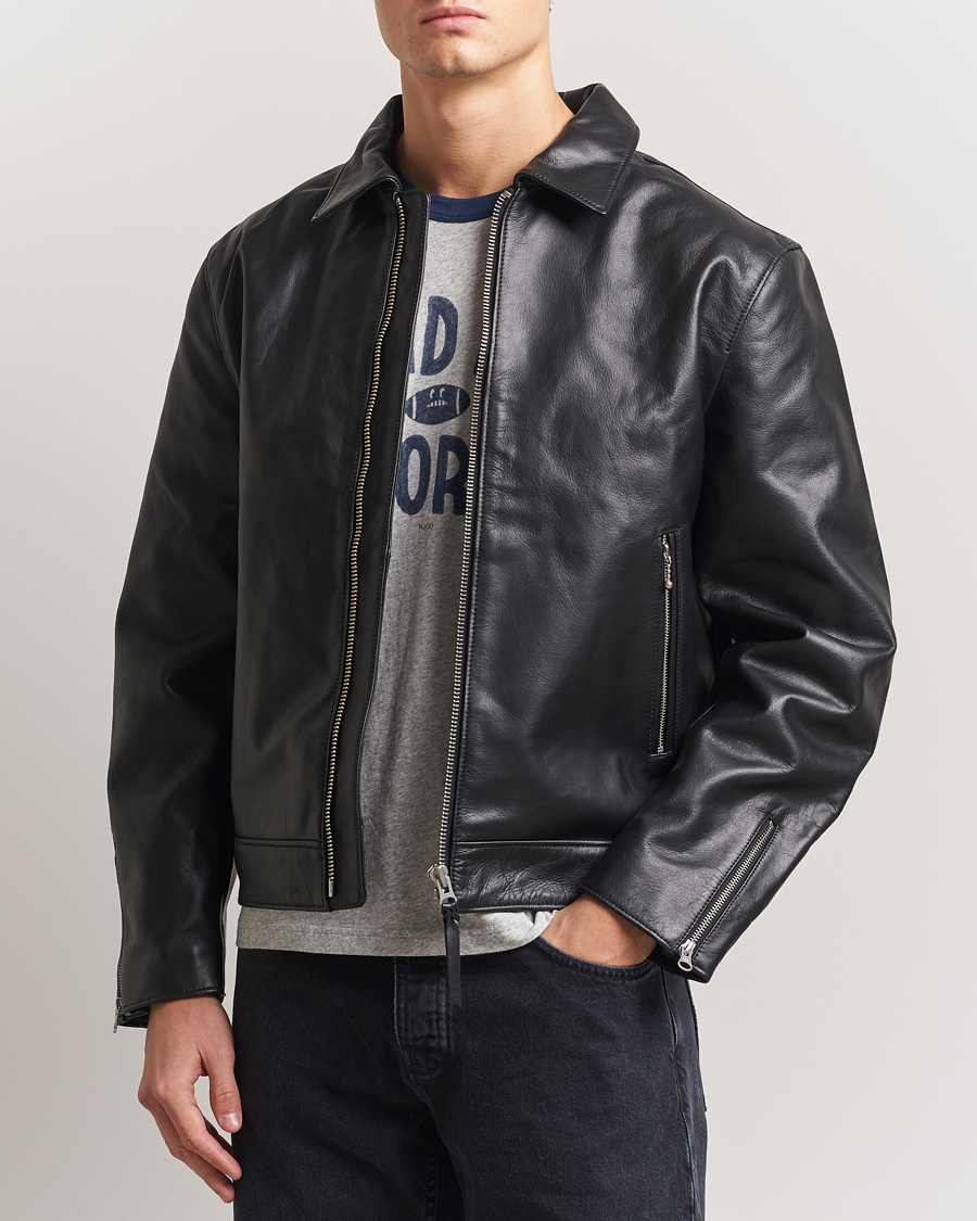 Men | Coats & Jackets | Nudie Jeans | Eddy Rider Leather Jacket Black