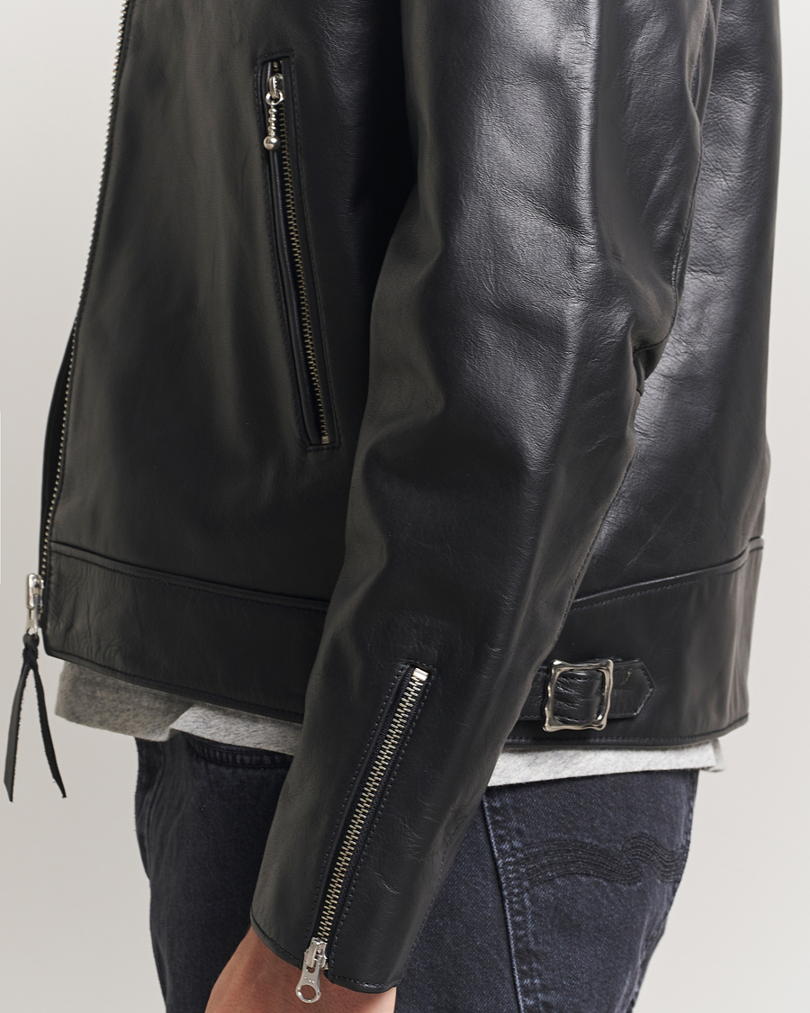 Men | Coats & Jackets | Nudie Jeans | Eddy Rider Leather Jacket Black