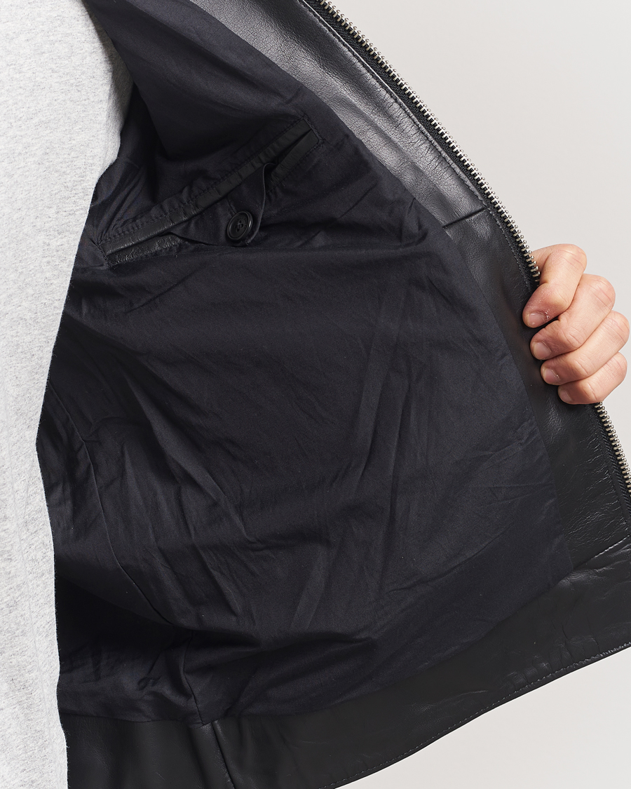 Men | Coats & Jackets | Nudie Jeans | Eddy Rider Leather Jacket Black