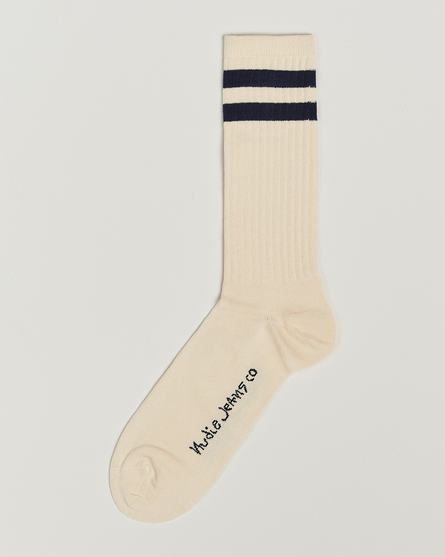 Men | Underwear & Socks | Nudie Jeans | Amundsson Tennis Socks Off White/Navy