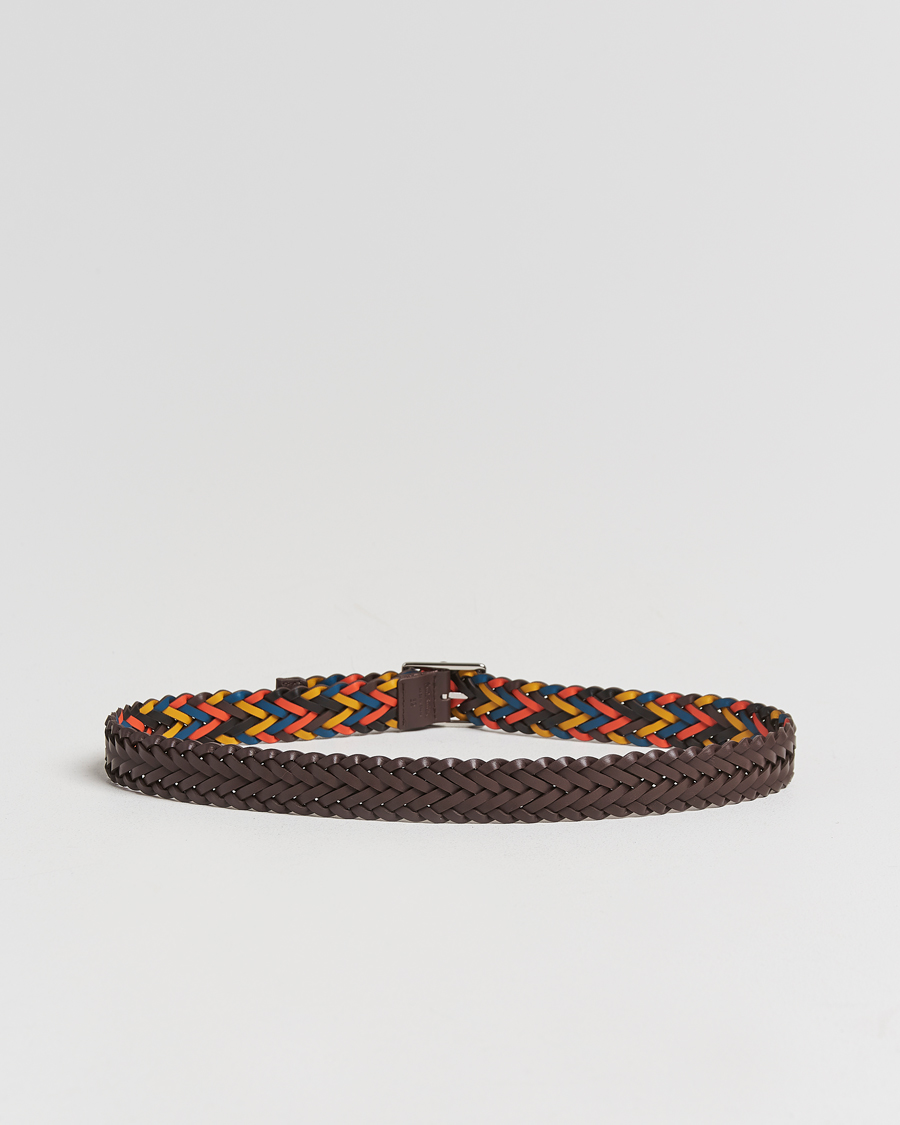 Men | Paul Smith Reversible Leather Braided Belt Brown/Multi | Paul Smith | Reversible Leather Braided Belt Brown/Multi