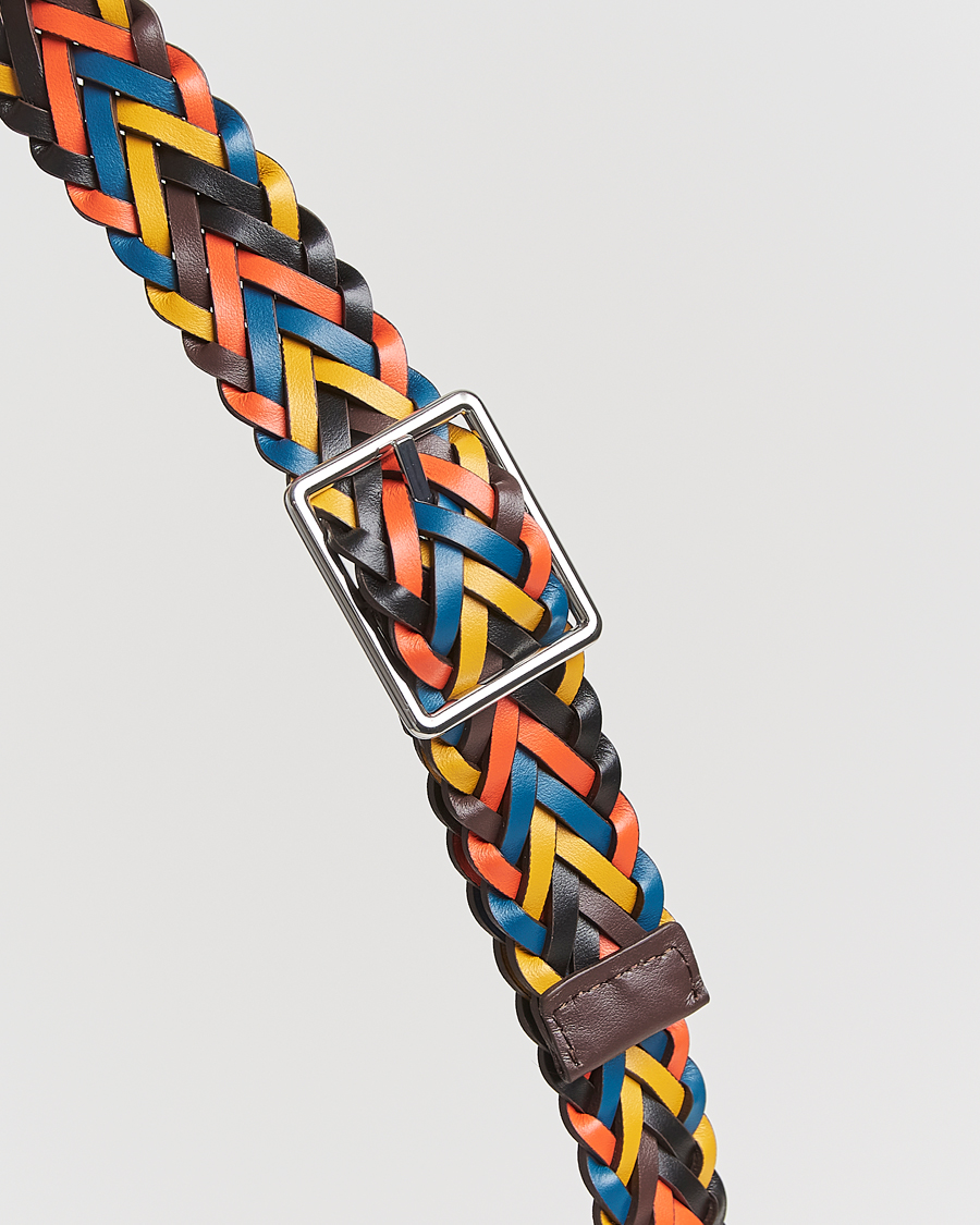 Men | Paul Smith Reversible Leather Braided Belt Brown/Multi | Paul Smith | Reversible Leather Braided Belt Brown/Multi