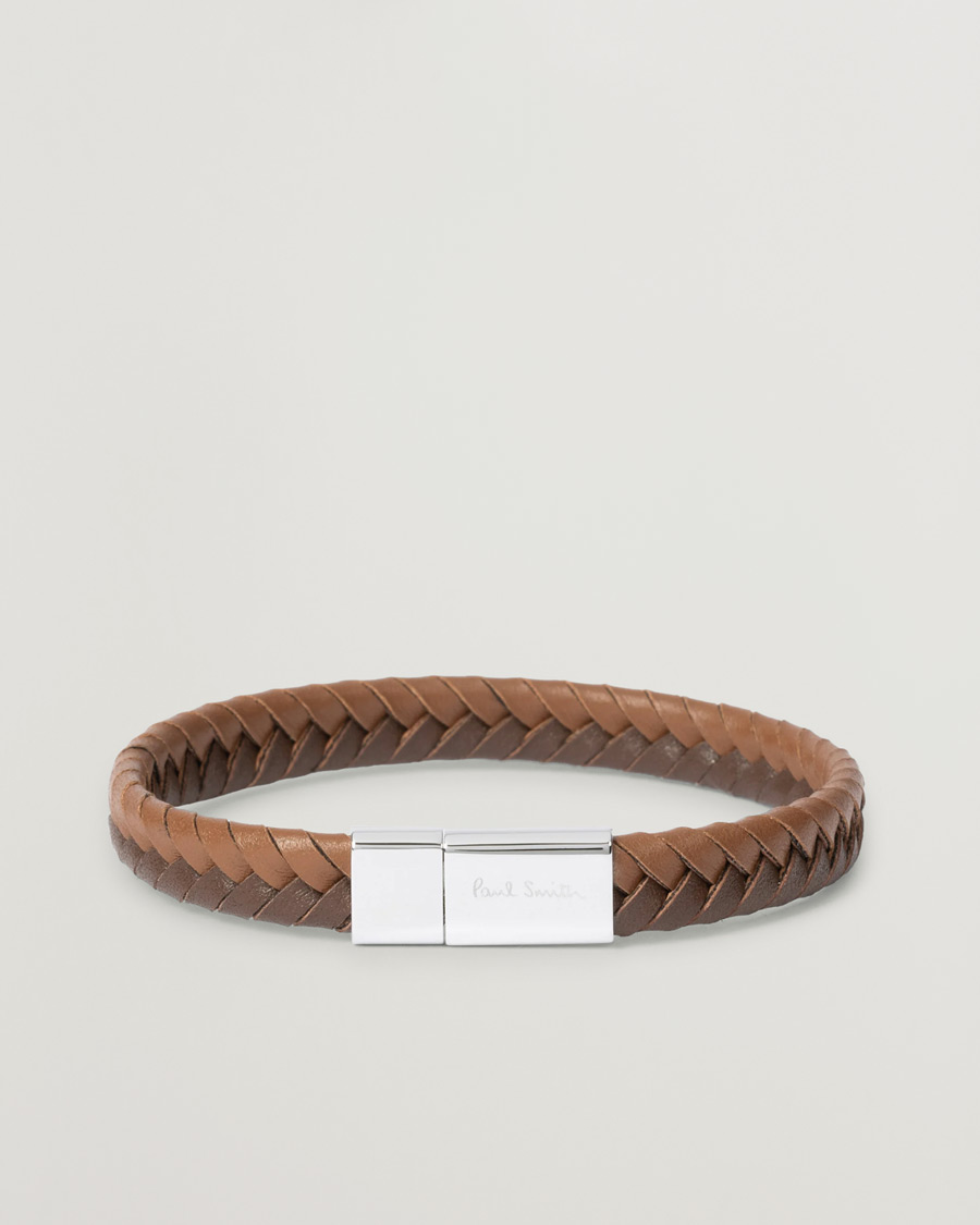 Men | Paul Smith Two Tone Leather Bracelet Brown | Paul Smith | Two Tone Leather Bracelet Brown