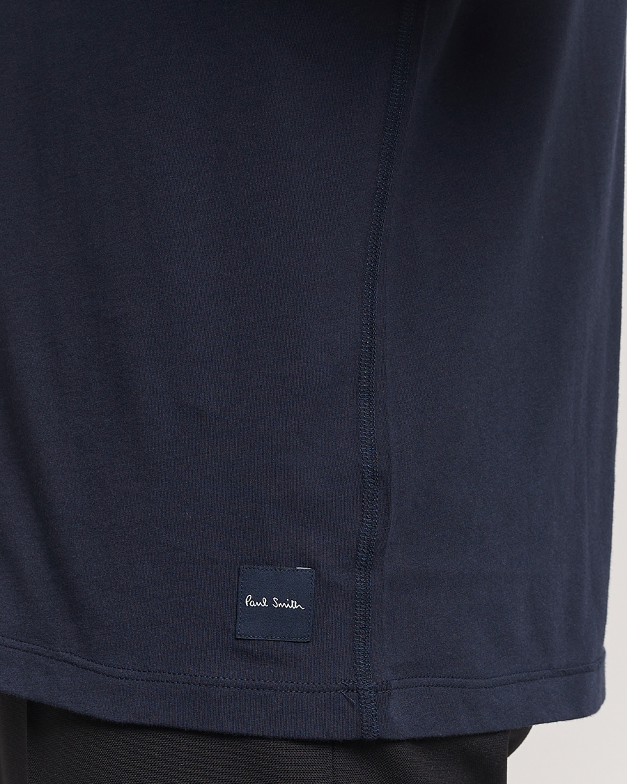 Men | T-Shirts | Paul Smith | Artist Rib Crew Neck T-Shirt Navy