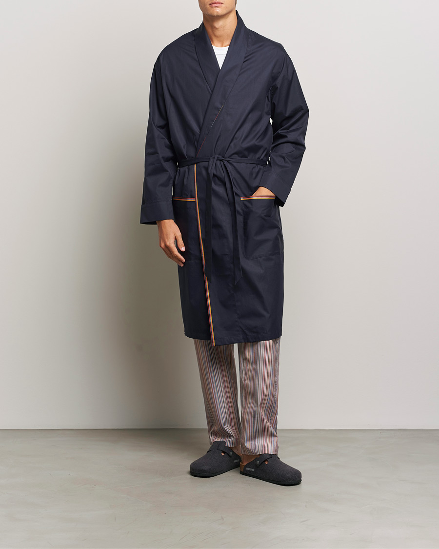 Men | Paul Smith Stripe Cotton Gown Navy | Paul Smith | Stripe Cotton Gown Navy
