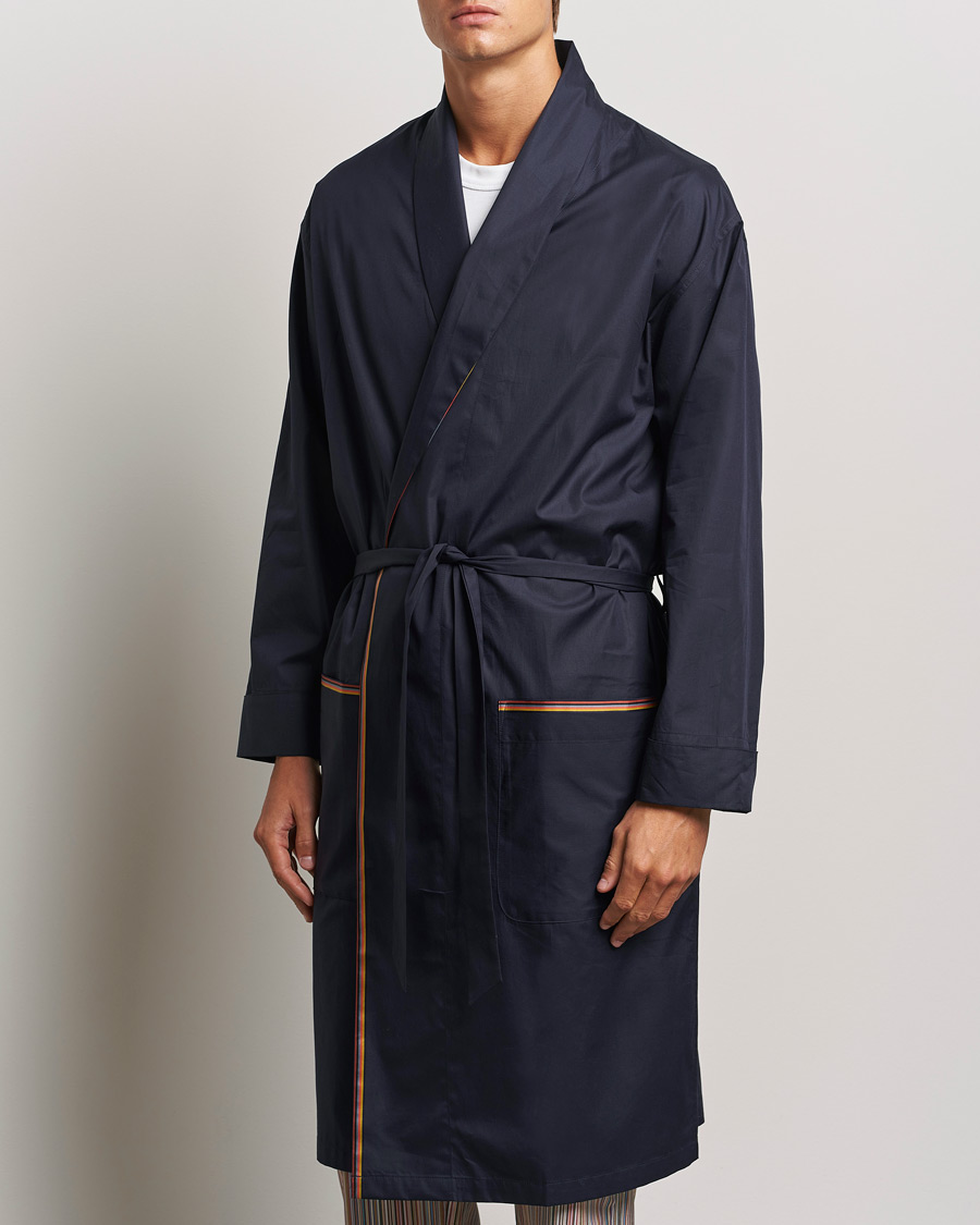 Men | Paul Smith Stripe Cotton Gown Navy | Paul Smith | Stripe Cotton Gown Navy