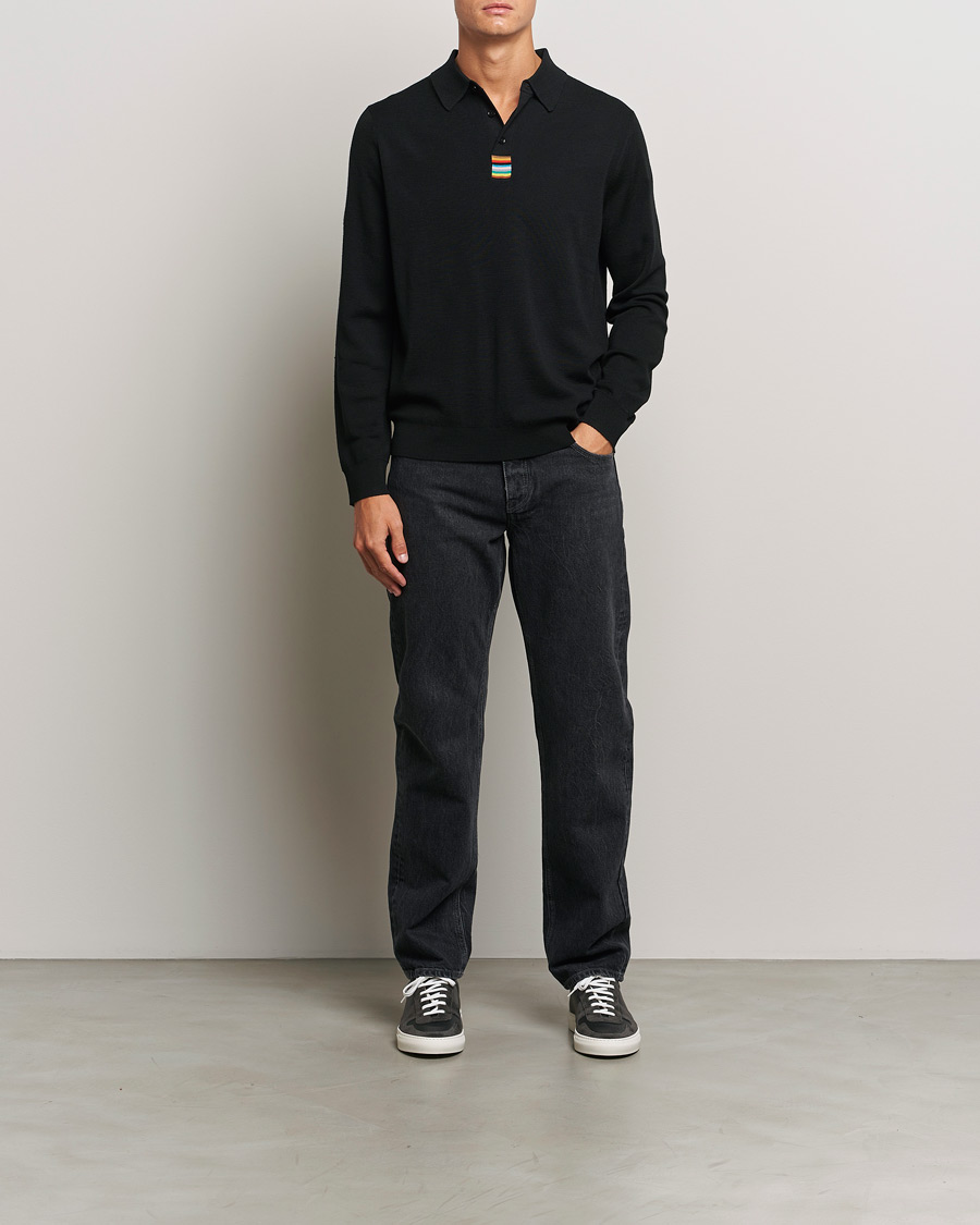 Men | Sweaters & Knitwear | Paul Smith | Merino Knitted Polo Black