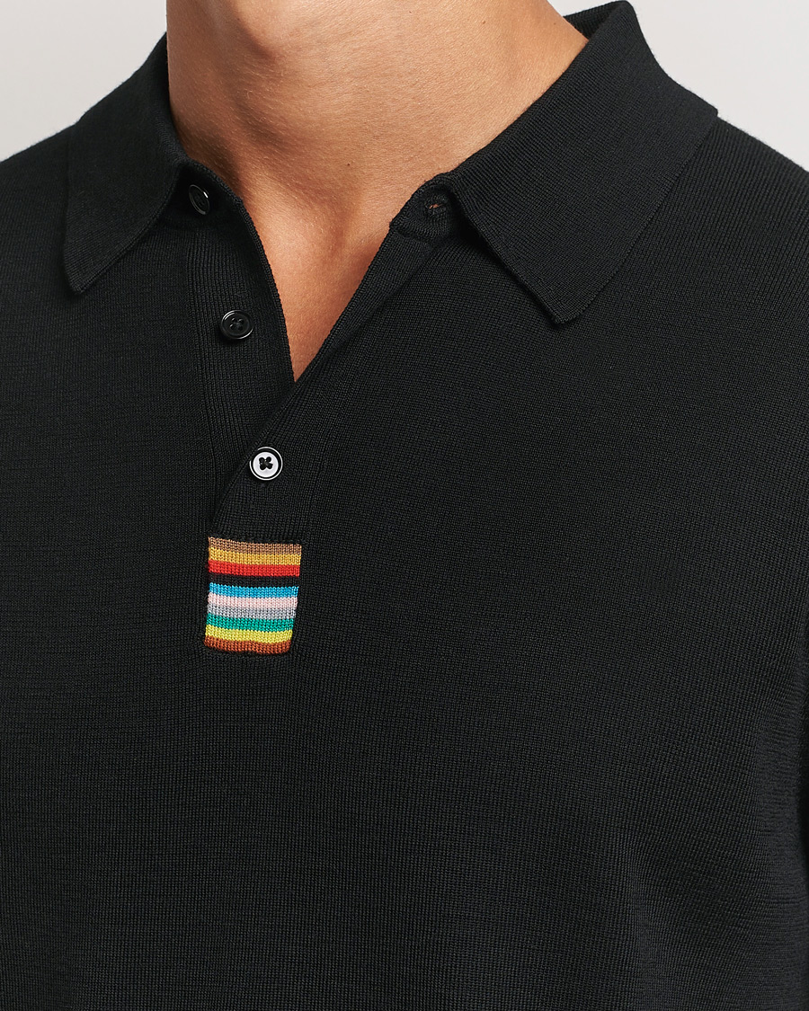 Men | Sweaters & Knitwear | Paul Smith | Merino Knitted Polo Black