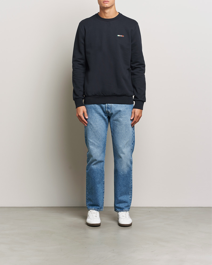 Men | Sweaters & Knitwear | Paul Smith | Embroidery Crew Neck Sweatshirt Navy