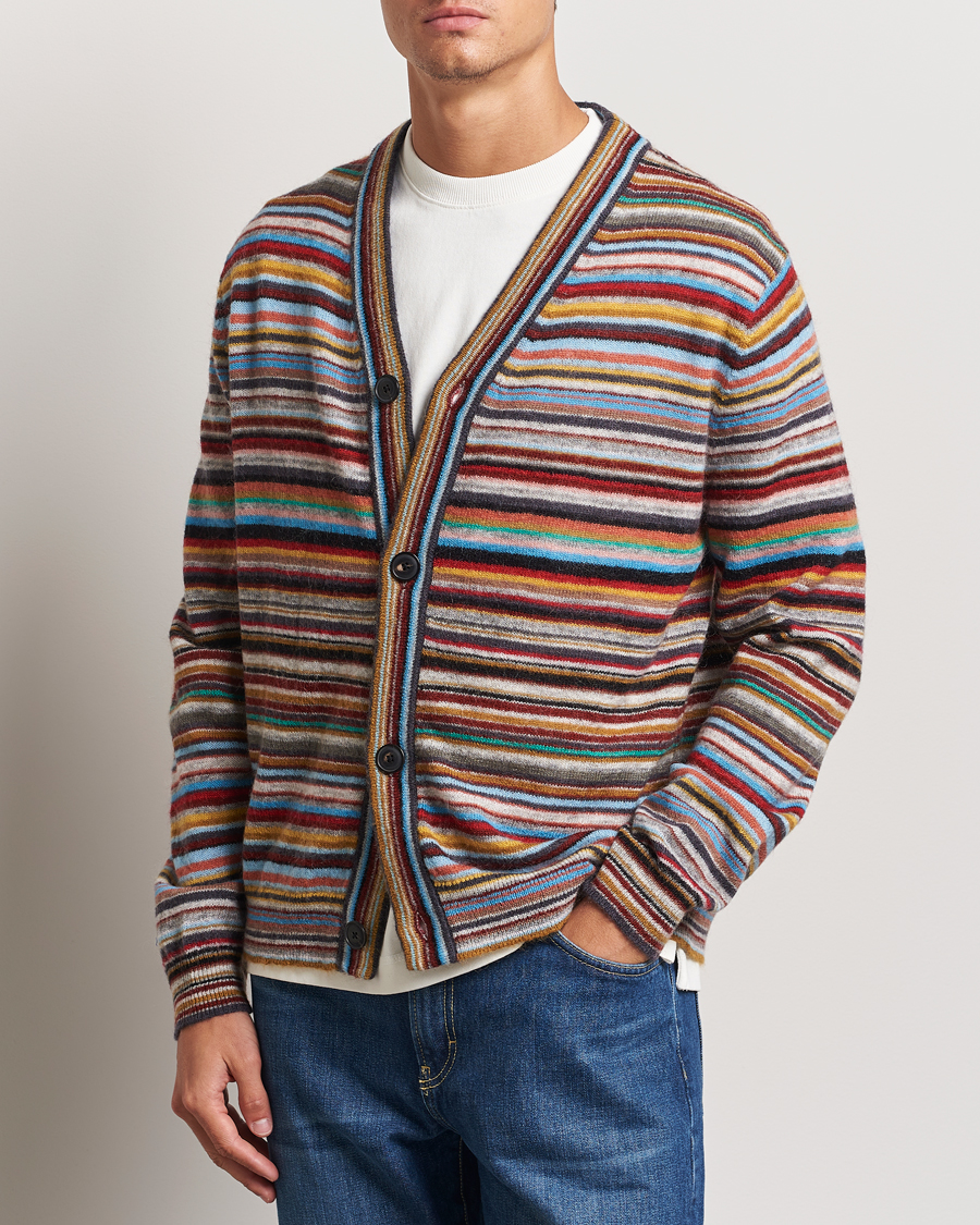 Men | Sweaters & Knitwear | Paul Smith | Striped Wool Cardigan Multi