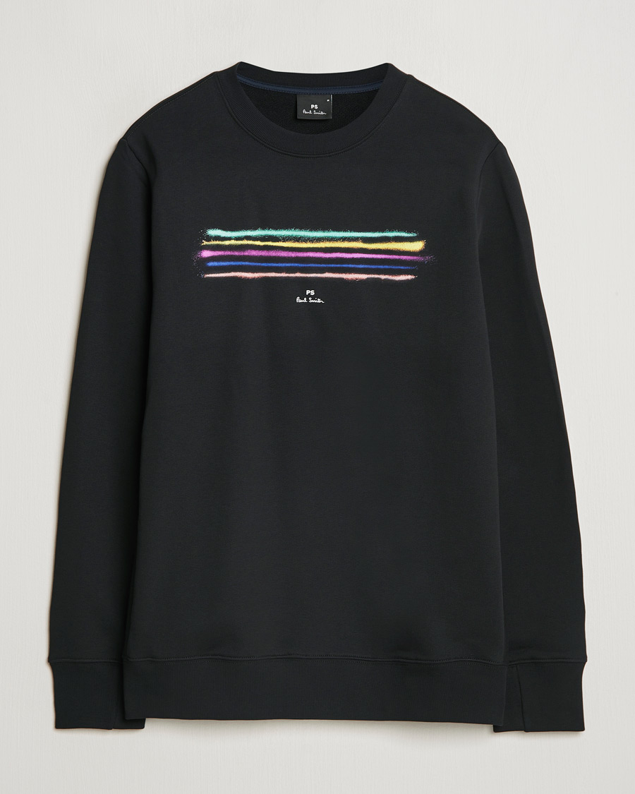 Men | Sweaters & Knitwear | PS Paul Smith | Zebra Crew Neck Sweatshirt Black