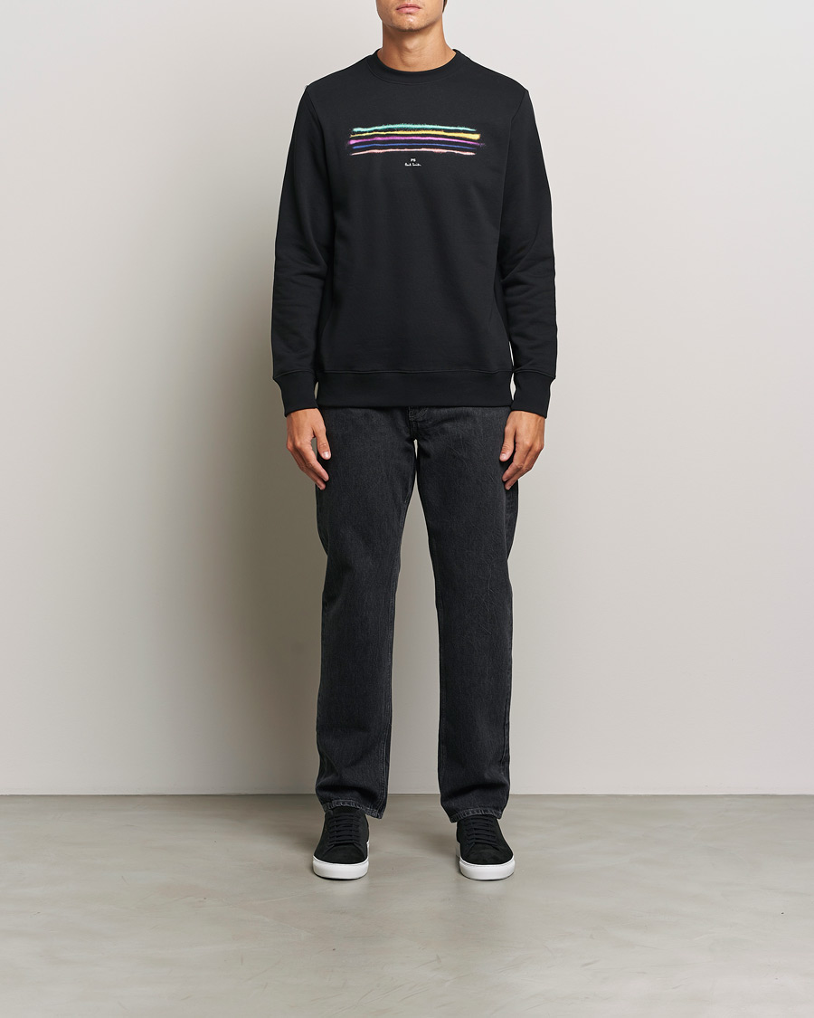 Men | Sweaters & Knitwear | PS Paul Smith | Zebra Crew Neck Sweatshirt Black