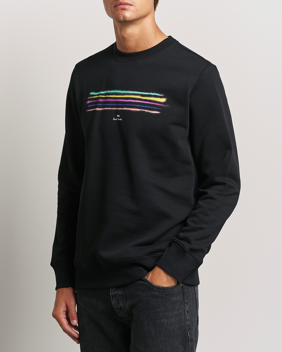 Men | Sweaters & Knitwear | PS Paul Smith | Zebra Crew Neck Sweatshirt Black