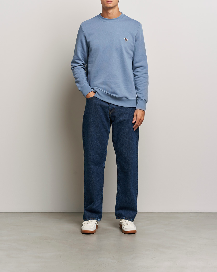Men | Sweaters & Knitwear | PS Paul Smith | Zebra Organic Cotton Sweatshirt Blue