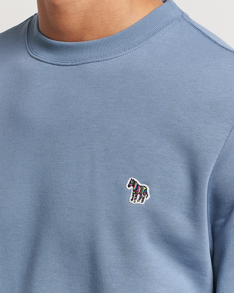 Men | Sweaters & Knitwear | PS Paul Smith | Zebra Organic Cotton Sweatshirt Blue