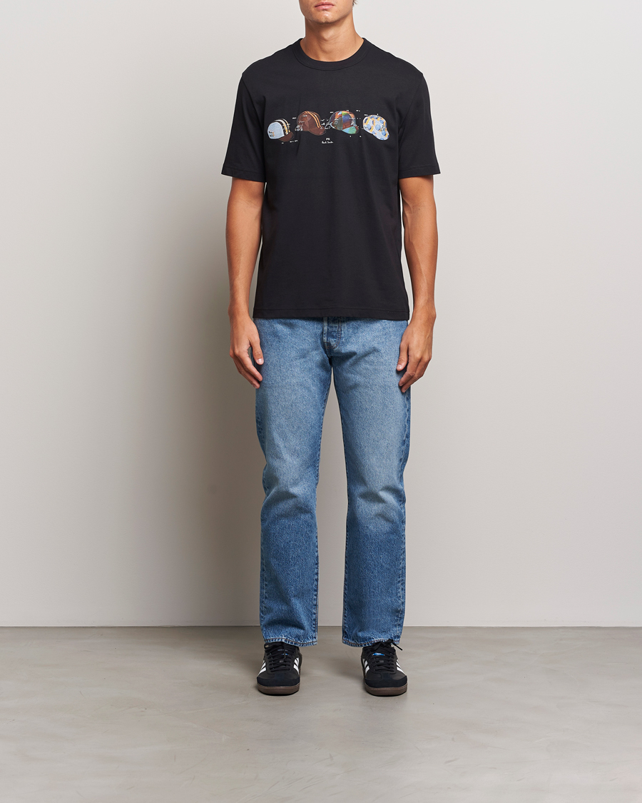 Men | T-Shirts | PS Paul Smith | Cycling Caps Crew Neck T-Shirt Black